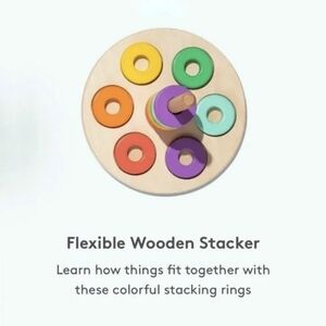 Lovevery Flexible Wooden Stacker From The Babbler Kit 13-15 Months